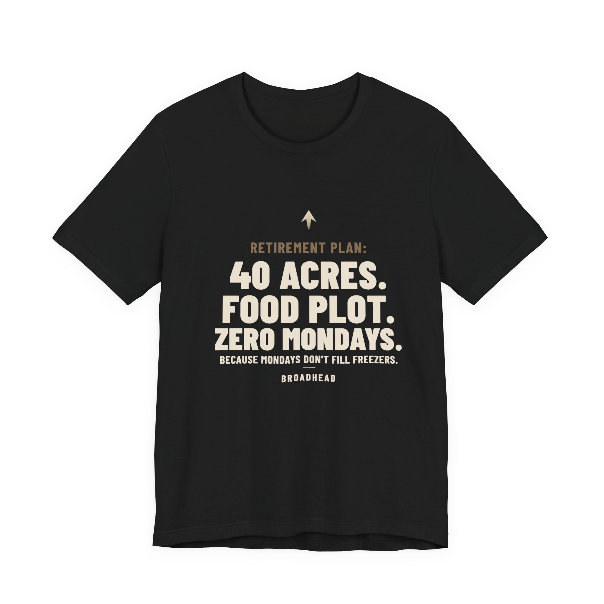 Retirement Plan: 40 Acres. Food Plot. Zero Mondays. Tee